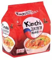 Корейская Лапша быстрого приготовления КимЧи Рамен со вкусом говядины и овощами, 5 шт