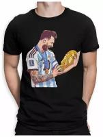 Футболка DreamShirts Лионель Месси / Messi / Чемпионы Мира 2022 Мужская