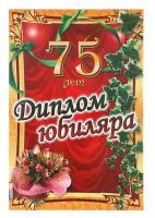 Подарочный диплом для награждения на юбилей мужчине 75 лет