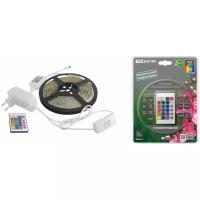 Комплект светодиодной ленты SMD5050-30 LED/м-12 В-7,2 Вт/м-IP65-RGB (5 м), 24 Вт, IR-контроллер TDM