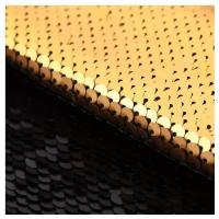 Ткань Арт Узор для пэчворка с пайетками матовая черная/золотая 25 м 0.05 м 420 г/м²