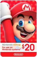 Пополнение счета Nintendo eShop на 20 USD ($) / Код активации Доллары / Подарочная карта Нинтендо Ешоп / Gift Card (США)