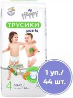 Bella Baby Happy трусики 4 (8-14 кг), 44 шт., белый