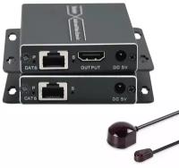 Удлинитель HDMI-2.0 (extender) до 60 м по витой паре, 4K/60Гц, IR | ORIENT VE045IR-2.0