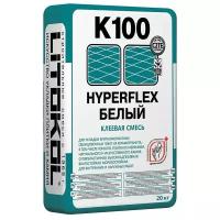 Клей для плитки и камня Litokol Hyperflex K100 белый белый 18 л 20 кг