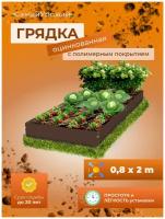 Грядки оцинкованные на дачу, сад и огород 2х0,8м Высота 20 см Цвет: Коричневый