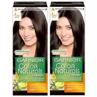 GARNIER Color Naturals стойкая питательная крем-краска для волос, 2 шт., 3 темный каштан, 220 мл