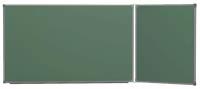 Доска школьная магнитно-меловая 100х225 BoardSYS, двухэлементная зеленая, крыло справа