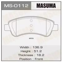 Колодки дисковые Masuma MASUMA MS0112