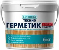 Акриловый герметик для дерева теплый шов Cemmix, 6 кг, медовый