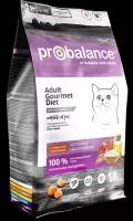 Корм ProBalance Gourmet Diet для взрослых кошек с говядиной и ягненком, 1,8 кг