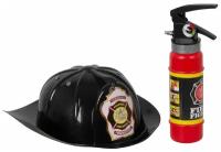 Детский игровой набор Пожарного с огнетушителем и каской / Набор спасателя для мальчика красный 2 элемента