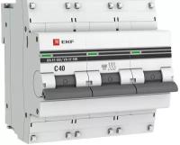 Автоматический выключатель Ekf 3п C 40А 10кА ВА 47-100 PROxima, mcb47100-3-40C-pro