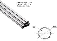 Труба хромированная к системе Джокер Joker 75см d25мм 5шт