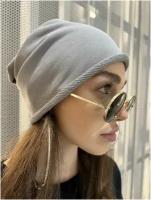 Шапка женская бини демисезон оверсайз унисекс beanie Base