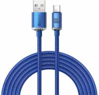 Кабель Baseus Crystal Shine Series Fast Charging Data Cable (CAJY000403), USB - USB Type-C, 100W, 1.2 м, синий