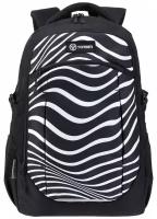 Школьный рюкзак TORBER CLASS X T9355-22-ZEB, черно-серый с принтом 
