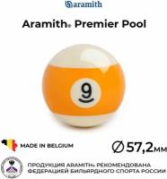 Бильярдный шар 57,2 мм Арамит Премьер Пул №9 / Aramith Premier Pool №9 57,2 мм желтый 1 шт