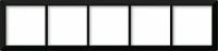 Рамка пятипостовая горизонтальная вертикальная черная CGSS Практика PL-P105-BCM