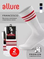 Носки м. ALR FRANCESCO белый 5 (45-46) спайка 2шт, носки мужские, классические, укороченные, высокие, длинные, хлопок, набор мужских носков