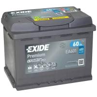 Exide Ea601 Premium_аккумуляторная Батарея! 19.5/17.9 Рус 60ah 600a 242/175/190 Carbon Boost EXIDE арт. EA601