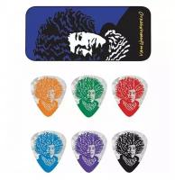 Dunlop JVHPT03M комплект медиаторов Van Hamersveld Jimi Pick Tin Med, (6шт. в коробочке), средние