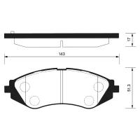 Дисковые тормозные колодки передние SANGSIN BRAKE SP1077 для Daewoo, Chevrolet (4 шт.)