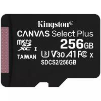 Карта памяти MicroSDXC 256GB Kingston Class 10 Canvas Select Plus A1 (100 Mb/s) без адаптера