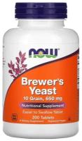 Таблетки NOW Brewer's Yeast 10 Grains, 650 мг