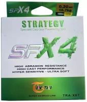 Плетенка шнур Strategy SPX4 оливковый 0.20 мм 16.7 кг 100 м