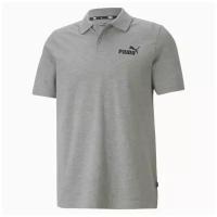 Футболка - поло, PUMA ESS Pique Polo, Мужская, размер 3XL; Medium Gray Heather