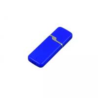 Промо флешка пластиковая с оригинальным колпачком (8 Гб / GB USB 2.0 Синий/Blue 004 Для печати фото оптом недорого)