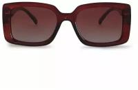 Солнцезащитные очки Victorias Girl, квадратные, оправа: пластик, с защитой от УФ, для женщин, коричневый