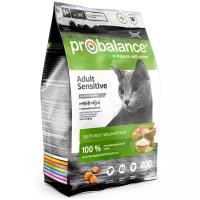 Корм для кошек Probalance Sensitive сухой для кошек с чувствительным пищеварением с курицей и рисом, 400 гр