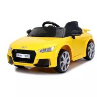 Электромобиль AUDI TT RS, окраска желтый, EVA колеса, кожаное сидение