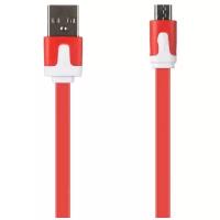 Кабель red line USB - micro USB (lite), УТ000010315, красный