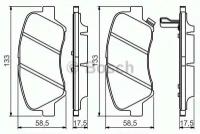 Колодки дисковые передние для solaris/accent, rio 11 Bosch 0986494563