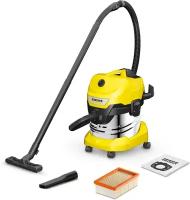 Профессиональный пылесос для сухой и влажной уборки Karcher WD 4 S V-20/5/22, 1000 Вт