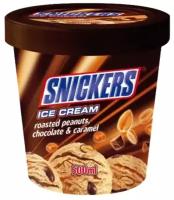 Мороженое сливочное Snickers с пастой из арахиса 8.5%, 340г