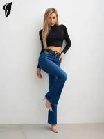 Джинсы клеш Bona Fashion: Flare Jeans, синий, L