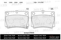 Колодки задние (MITSUBISHI PAJERO SPORT / MONTERO SPORT 9809 2.5D / 3.0) E110230 MILES E110230