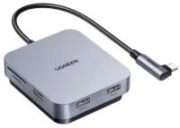 UGREEN. USB концентратор для Mac (хаб), 3 x USB A 3.0, SDTF (60377)