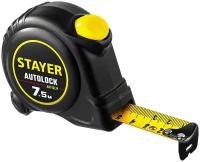 Рулетка с автостопом STAYER АutoLock 7.5м х 25мм 2-34126-07-25