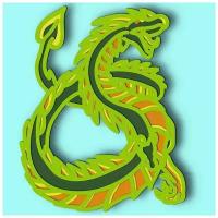 Конструктор из дерева Китайский дракон для самостоятельной сборки и раскраски /не окрашенный Детская Логика