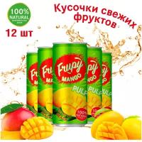 Натуральный сок с добавлением кусочков фруктов FRUPY Манго-Персик, 0,25л