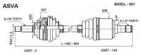 Привод левый 30х600х27 ASVA BX5DL001