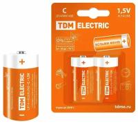 Элемент питания LR14 C Alkaline 1,5V BP-2, TDM SQ1702-0011 (2 шт.)