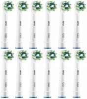 Набор насадок Oral-B Cross Action CleanMaximiser для электрической щетки, белый, 12 шт