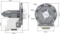 Насос сливной (помпа) HANYU для стиральной машины Ardo, Bosch, LG, Siеmens, Blomberg, Beko
