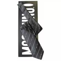 Темно-серый музыкальный галстук с узкими полосками Moschino 35891